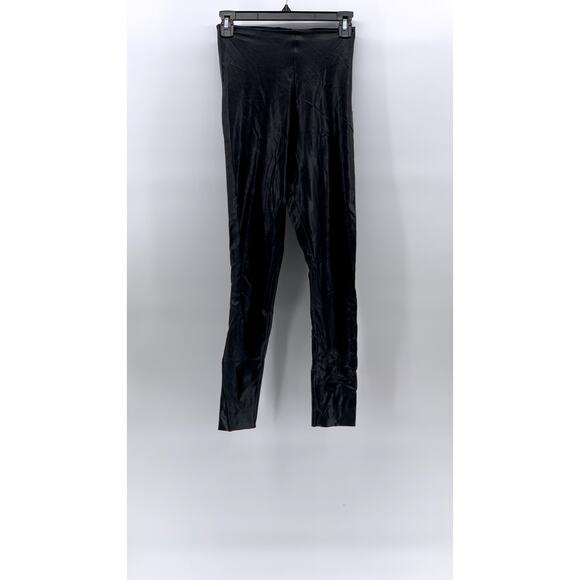 COMMANDO CONTROL Women's Black Faux-Leather High-Rise Ankle Leggings SZ S - Picture 1 of 10